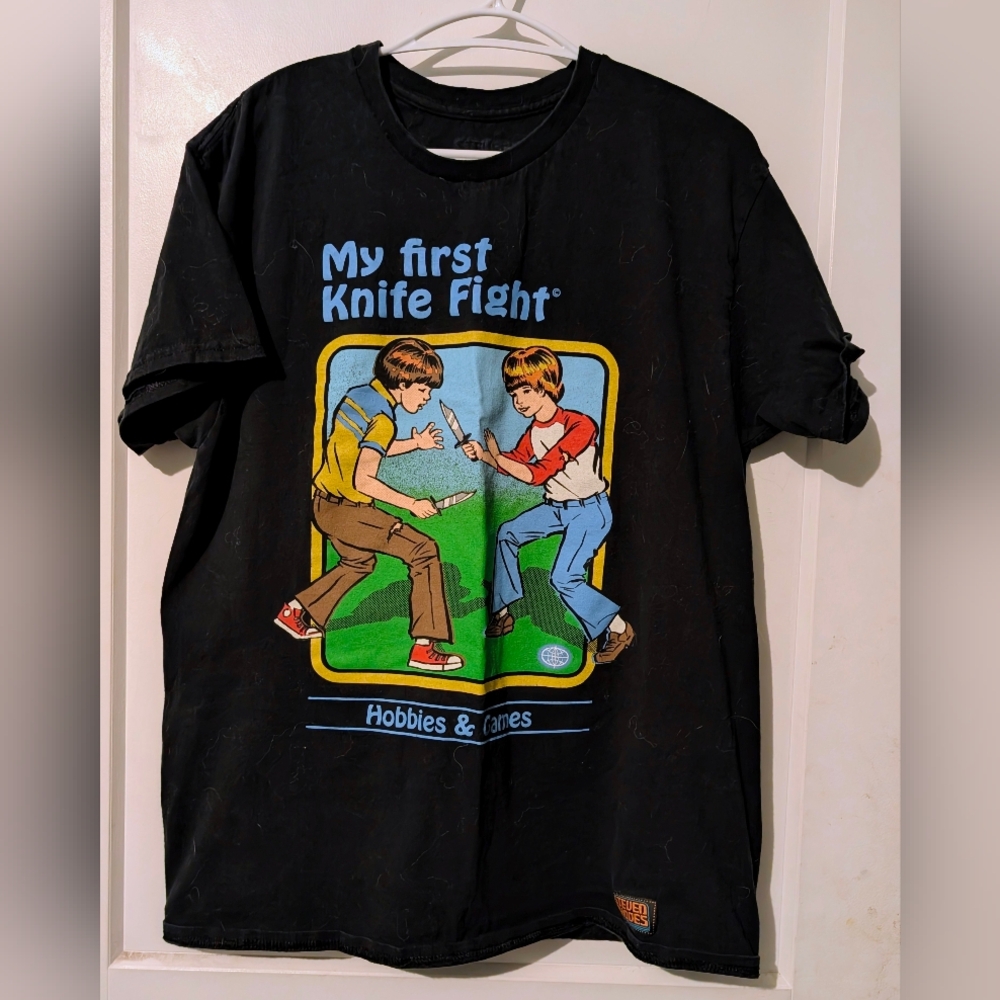 Steven Rhodes " My First Knife Fight" T Shirt Medium